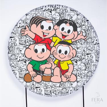 Imagem de Painel Decorativo para Festa 1,50x1,50 metros Vesti Fácil com Elástico Turma da Mônica - Fera Print