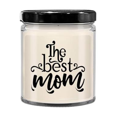 Imagem de A melhor vela para mãe, presente para mãe, vela de cera de soja, vela novidade derramada à mão, ideia de presente de cesta de aniversário e Natal