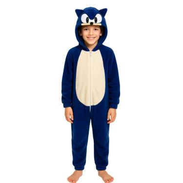 Imagem de Pijama Macacão Infantil Soni c/ Fantasia Soft Fleece Gamer