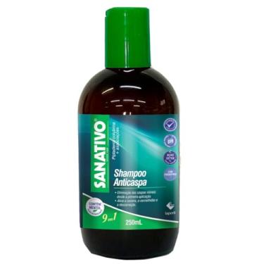 Imagem de Shampoo Anticaspa Sanativo – Com Aroeira, Chá Verde, Melaleuca, Mentol, Ácido Lático, Salgueirinha e Salgueiro Branco | Combate Caspa, Oleosidade, Coceira e Refresca o Couro Cabeludo