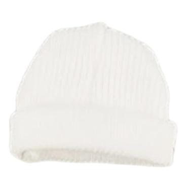 Imagem de simhoa Chapéu de boneco de ação em escala 1/12, chapéu de malha, acessório realista estiloso, fantasia de boneca feminina e masculina, gorro macio e, Branco