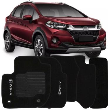 Imagem de Jogo de Tapete Automotivo Carpete Honda Wrv 2017 à 2018 Soft Preto 5 Peças