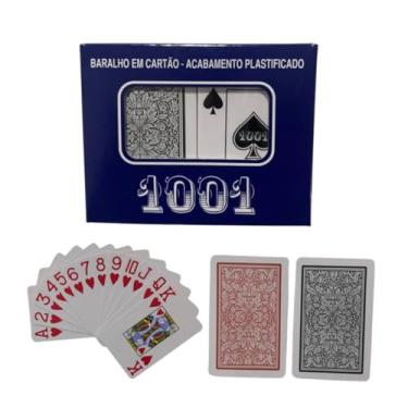 Imagem de Baralho Duplo 1001-108 Cartas - 2 Jogos de Cartas com Revestimento Plástico - para Poker, Truco e Buraco