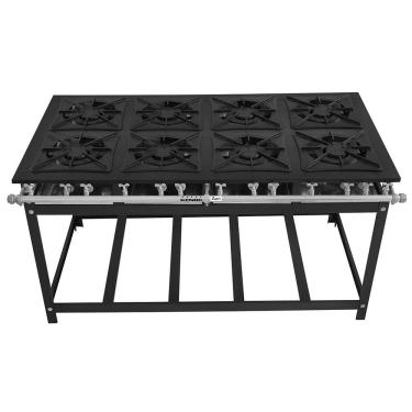 Imagem de Fogão Super 40 Kenok 8 Bocas Duplas Baixa Pressão Fbsu8b.143