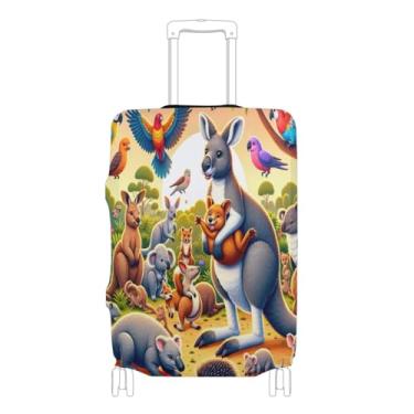 Imagem de Joisal Capa de terno com bandeira dos EUA New York Landmarks serve para protetor de mala de 45 a 81 cm, Festa de animais coala, M 22-24 in