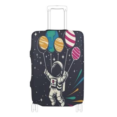 Imagem de Joisal Capas de bagagem de balões em forma de planetas aprovadas pela Tsa para bagagem de 45,7 a 81 cm, acessórios de mala, balões de astronauta, P 45,7-50,8 cm, Balões de astronauta, S 18-20 in