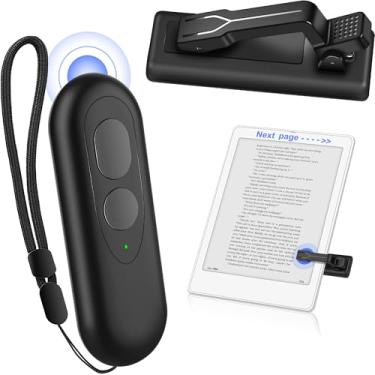 Imagem de TGHCP Virador de página de controle remoto RF para eReaders Kindle Paperwhite Oasis Kobo, virador de página remoto Kindle para iPhone, tablets Android, lendo romances tirando fotos