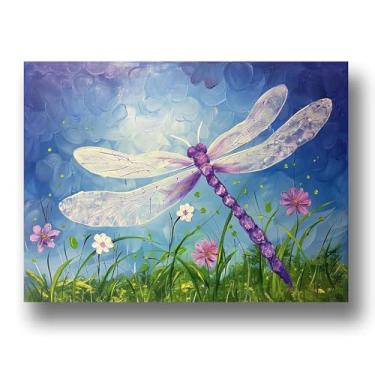 Imagem de Zariocy Paint by Numbers Kits for Adults - Dragonfly DIY Oil Paintings Canvas Acrylic Paint Set - Animal Paint by Numbers Kit for Beginners and Ideal for Home Decor 16x20 inch