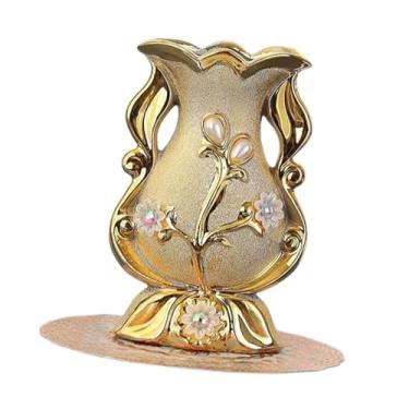 Imagem de Bothyi Vaso de cerâmica para flores, arranjo de flores, ornamento versátil para exibição, vaso de plantas, de porcelana para prateleira, decoração de