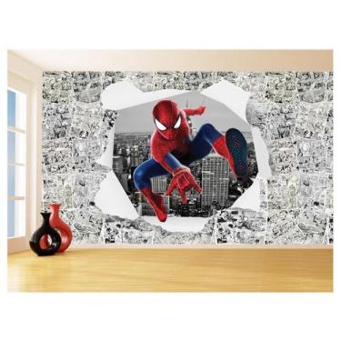 Imagem de Papel De Parede 3D Heróis Página Quadrinhos Hq 3,5M Nhma244 - Você Dec