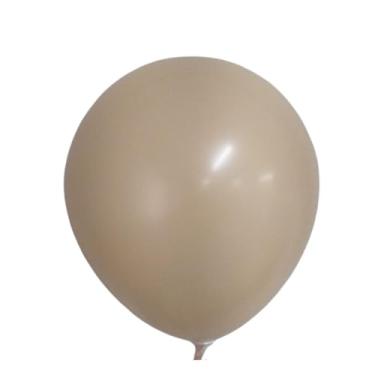 Imagem de Balão Colorido Tamanho 9 Liso Bexiga Aniversário 50un Festa (Bege)