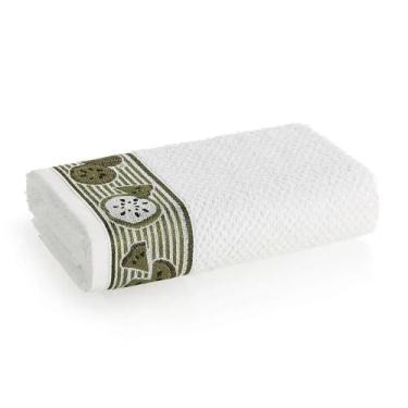 Imagem de Pano de Prato Karsten Barra em Jacquard Kiwi Branco, Branco
