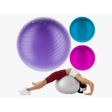Imagem de Bola Pilates Yoga Abdominal Gym Ball 65cm Cor Roxa - Trail Your Soul