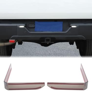 Imagem de Capa de luz de ré para carro compatível com Toyota Tundra 2022-2025 Luz de matrícula traseira lâmpada de corrida luzes reversas conjunto de luz traseira lente fumada matizada decorativa protetor de