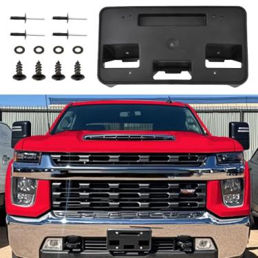 Imagem de JSCARLIFE Suporte de placa frontal de substituição OEM para C-hevy Silverado 2500 3500 HD 2021-2023 | Suporte compatível com OE84186106 - Instalação de ajuste direto