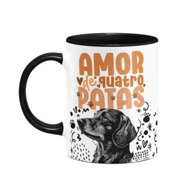 Imagem de Caneca - Amor de quatro patas - Dachshund Salsicha - B-black - JPS INF