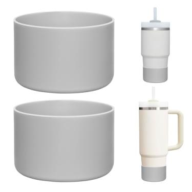 Imagem de Prurex Pacote com 2 capas de silicone para botas | Serve para Stanley IceFlow 16/24/850.5 g, Quencher H2.0 396.9-850.5 g e ProTour Flip 14/850.5 g | Base 7-7.2 cm | Antiderrapante | Livre de BPA de