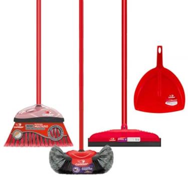 Imagem de Kit Limpeza 1 Vassoura Pelo Natural 1 Vassoura Varre Fácil 1 Rodo 30cm 1 Pá De Lixo Condor