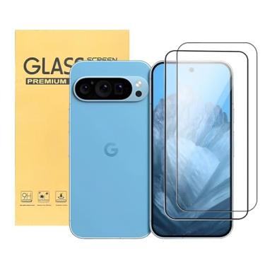 Imagem de Eiyikof Pacote com 2 protetores de tela de vidro temperado para Google Pixel 9 Pro XL 2024 (6,8 polegadas) com desbloqueio de impressão digital compatível com Google Pixel 9 Pro XL