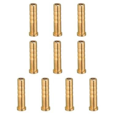 Imagem de PATIKIL Inserção de latão de flecha de tiro com arco de 50 grãos, 9 pacotes de parafuso de inserção de seta de cobre para flechas de carbono de 0,244/6,2 mm