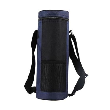Imagem de menolana Bolsa para Garrafa de Água, Capa para Garrafa de Água, Portátil, 2L com Alça e Bolsos, Bolsa Tiracolo com Suporte para Mulheres, Azul