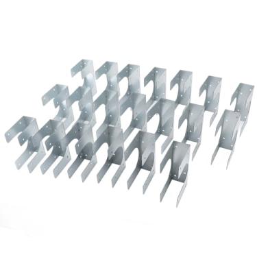 Imagem de Vomeko 20 pacote de aço inoxidável Sapatos de aço protetora de fios de tubo pesados ​​para pregos de madeira de 2 1/2 (5 x 3,2) Placas de reforço de encanamento de drywall