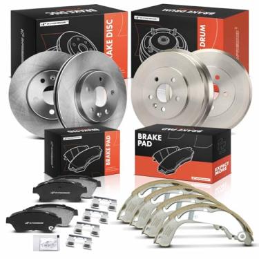 Imagem de A-Premium Kit De Rotores Freio A Disco Ventilados Dianteiros E Traseiros + Pastilhas Cerâmica Compatíveis Com Modelos Chevrolet Selecionados - Cruze 2011-2015, Limited 2016, Conjunto 12 Peças