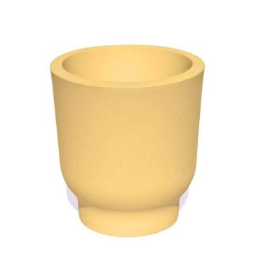 Imagem de Vaso Decorativo Garrafa Invertida Lisa 8cm Cimento Artesanal Amarelo