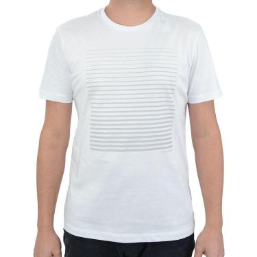 Imagem de Camiseta Masculina Lado Avesso Regular Fit Branca - LH14438-Masculino