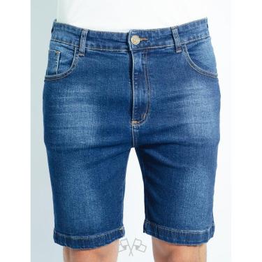 Imagem de Bermuda Jeans Masculina Corte Clássico Versátil Casual-Masculino