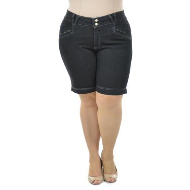 Imagem de Bermuda celebra jeans plus size fenomenal Preto 56-Unissex