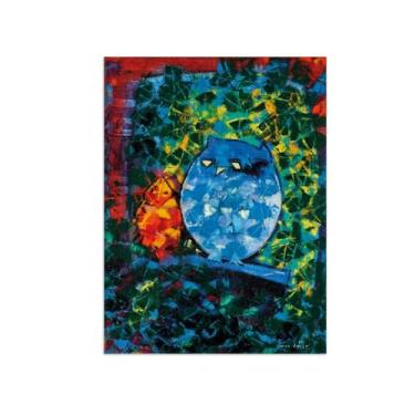 Imagem de Max Ernst Canvas Wall Art Pictures-Famous Art Prints-Reprodução em tela - Pôster em tela para decoração de casa - Coruja e sua filha 50 x 65 cm 20 x 26 polegadas sem moldura