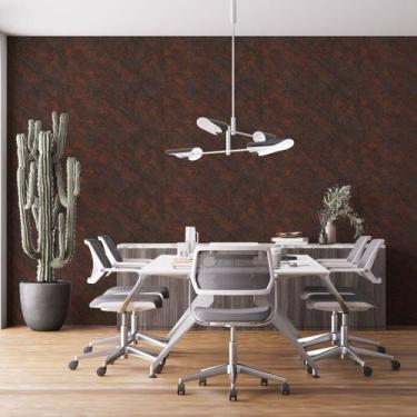 Imagem de Papel De Parede Industrial Aço Geometrico 3d Vermelho 3m - DELIQUADROS