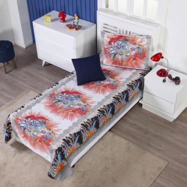 Imagem de Colcha Cobre Leito Infantil Solteiro Menino Personagens + - Ametista D