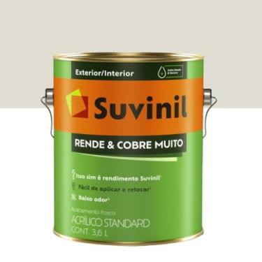 Imagem de Tinta Acrilico Fosco Rende e Cobre Muito Branco Gelo 3.6l - Suvinil