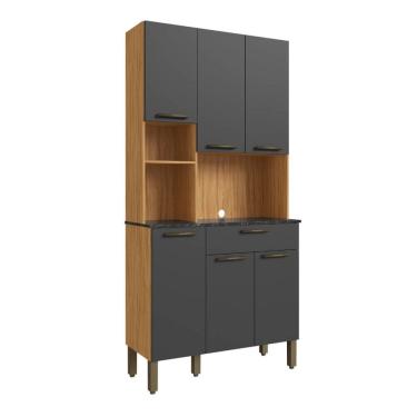 Imagem de Kit Cozinha Compacta Ronipa Pinot 06 portas MDF