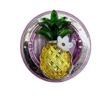 Imagem de Suporte de fragrância para viseira de carro de abacaxi rosa Bath and Body Works, fácil de abrir