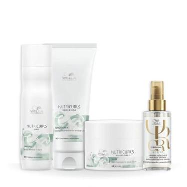 Imagem de Wella Nutricurls Sh 250ml + Cond 200ml + Masc 150ml + Oleo Light 100ml