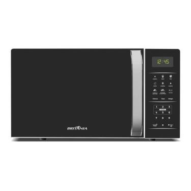 Imagem de Micro-ondas Britânia 20 Litros 1100W Limpa Fácil Preto e Branco BMO23 127V