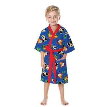 Imagem de Roupão Aveludado Infantil Mickey Lepper