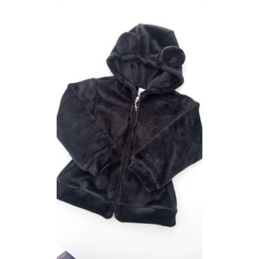 Imagem de Casaco Teddy Infantil Fleece 6 a 14 Anos - Bebê Line, Preto, 6