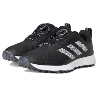 Imagem de adidas Tênis de golfe unissex Codechaos Boa 25 Spikeless, Core Black/Calçado Branco/Limão lúcido, 4.5 Big Kid