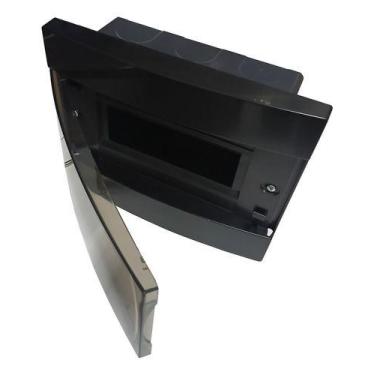 Imagem de Caixa Quadro De Embutir P/ 9 Disjuntores Tampa Fumê Preta - SunProp