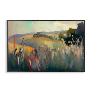 Imagem de Stupell Industries Paisagem de Planícies Tranquil Design de Arte Giclée Emoldurado Preto por Elara Yasna, 40 x 61 cm