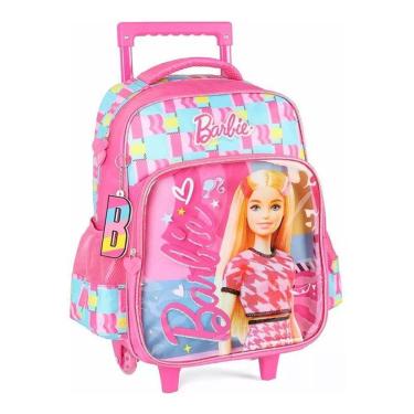Imagem de Mochila Escolar Infantil Com Rodinhas Barbie Ic41442bb Pink - Maxlog