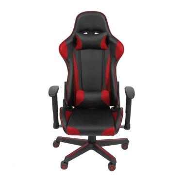 Imagem de Cadeira De Escritório 3318 Gamer Ergonômica Couro Sintético Cor: Preto/Cinza