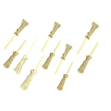 Imagem de Mini Vassoura De Bruxa Halloeen 10unidades - Fantasias Radicais