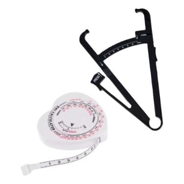 Imagem de Trena Fita Métrica Corporal Calcular IMC + Adipômetro Analógico - Supe