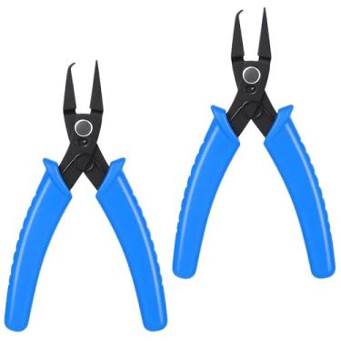Imagem de 2 peças de alicates de anel dividido, alicate de joias de aço inoxidável abridor de anel dividido ferramenta de crimpagem de joias alicate de salto para abrir/fechar, anéis divididos ou conjunto de