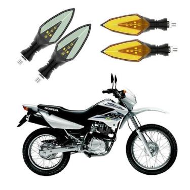 Imagem de KIT 4 Setas Sequenciais Pisca de Led Modelo P35 Para Moto Honda NXR 12
